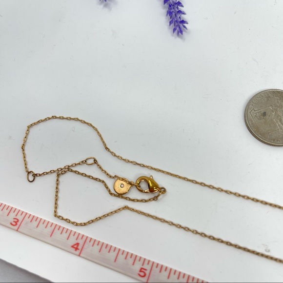 Stella & Dot Pave Crystal Spear Rose Gold Pendant Necklace - Picture 6 of 7